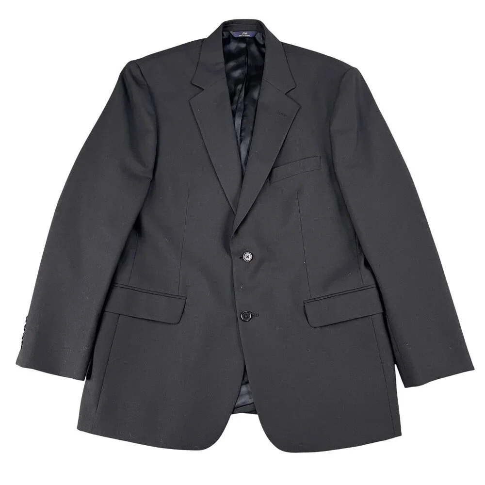 Brooks Brothers 346 Stretch‎ Wool Black Blazer / Sports Coat Sz 42R (READ)
